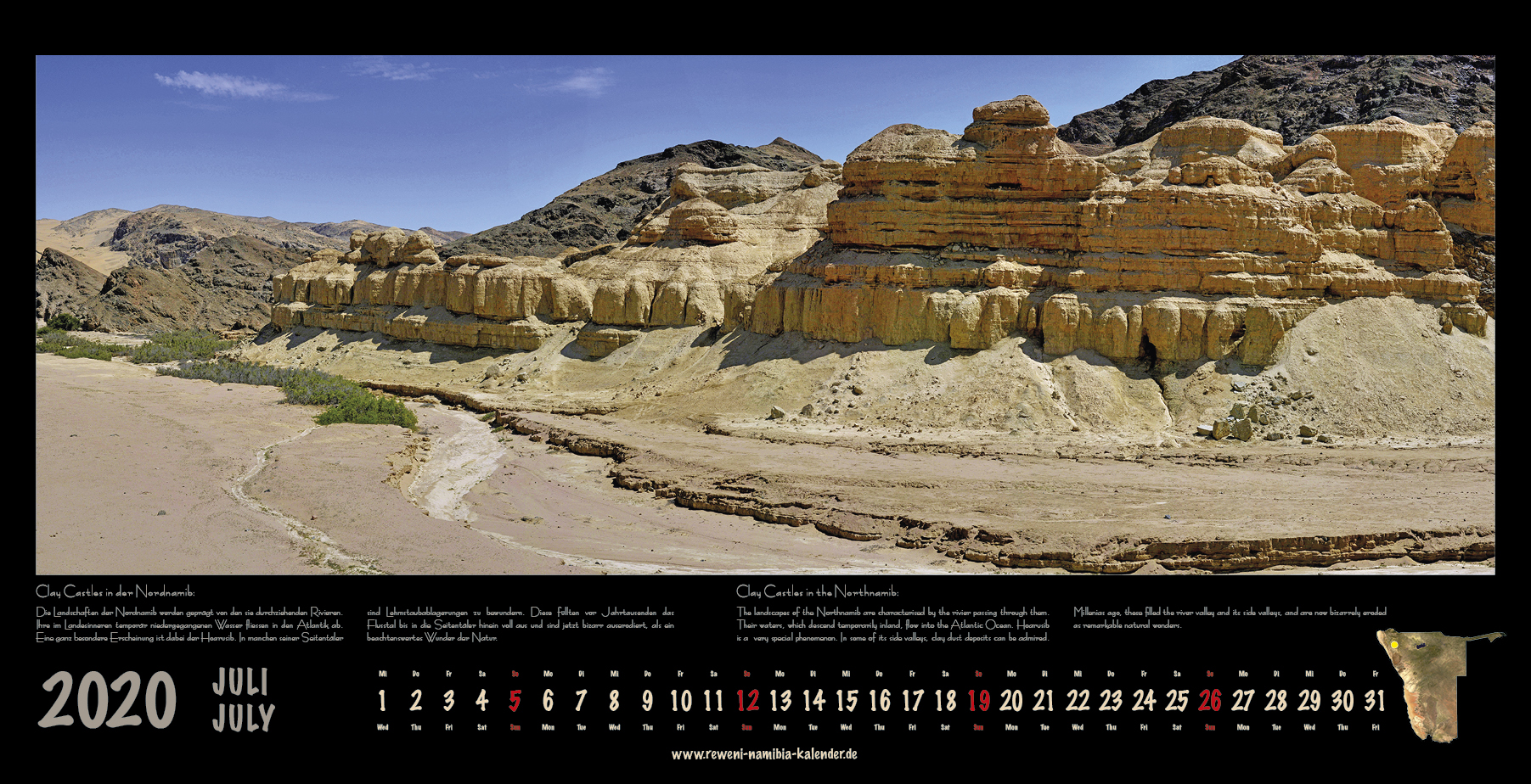 Niebel 2019 Kalenderblatter Namibia 2020 07